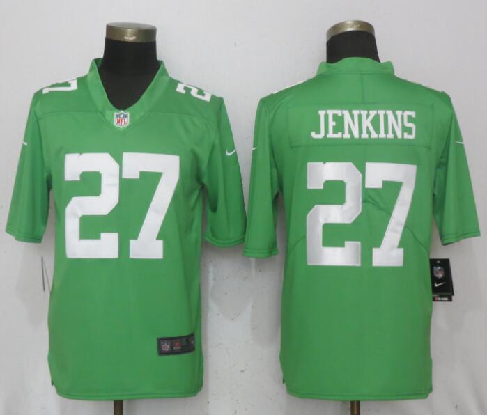 Men Philadelphia Eagles #27 Jenkins Wentz Green Vapor Untouchable Nike Limited NFL Jerseys